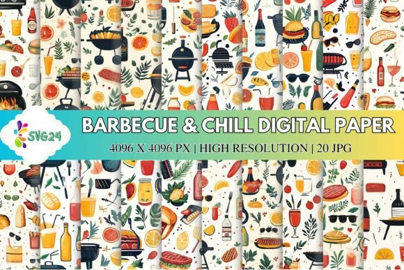 Barbecue Chill Digital Paper