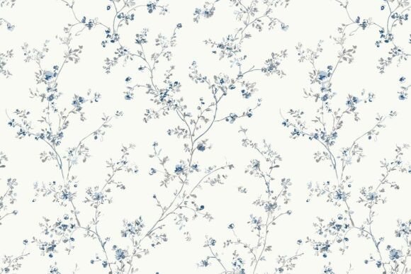 Blue Toile Floral Seamless Pattern 03: A Timeless Design for Modern Creativity