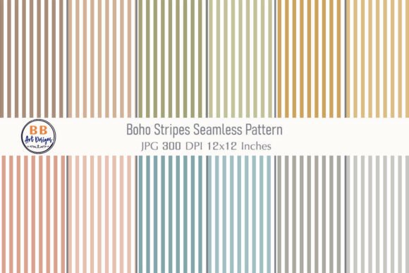 Boho Stripes Seamless Pattern Background