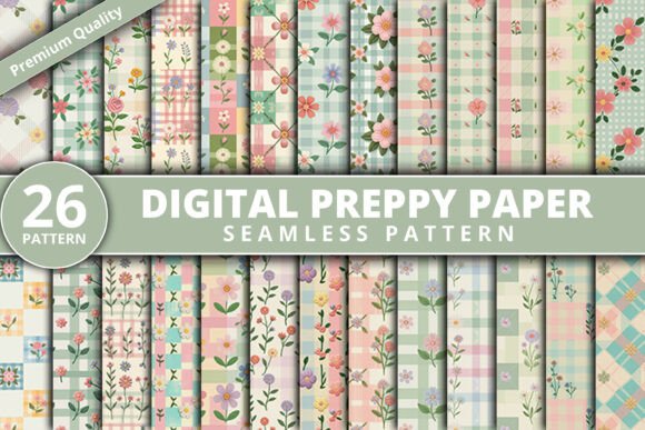 Digital Preppy Paper Pattern: A Fusion of Tradition and Trend