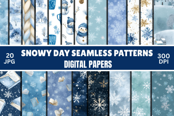 Enhance Your Creative Projects with Snowy Day Winter Cozy Digital Paper Patt