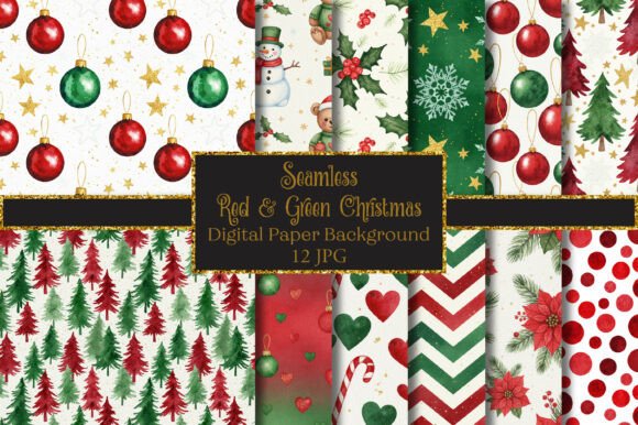 Red Green Christmas Digital Paper: A Versatile Resource for Creative Projects