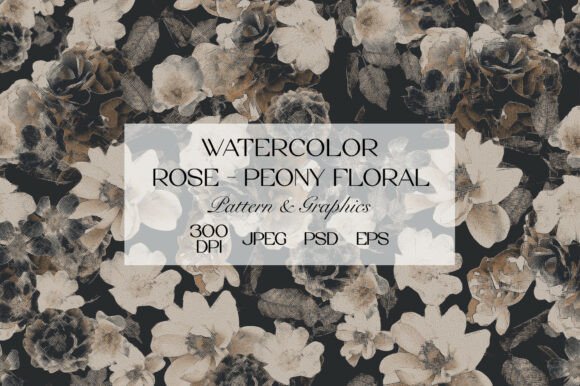 Seamless Rose Peony Floral Pattern: A Versatile Design for Creative and Commercial Use