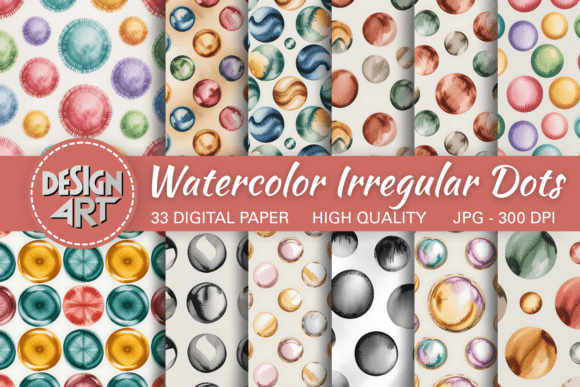 Watercolor Irregular Dots Pattern
