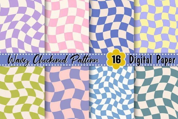 Wavy Distorted Checkered Pattern